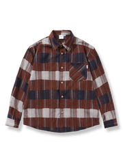 3色のヴィンテージチェック柄長袖シャツ