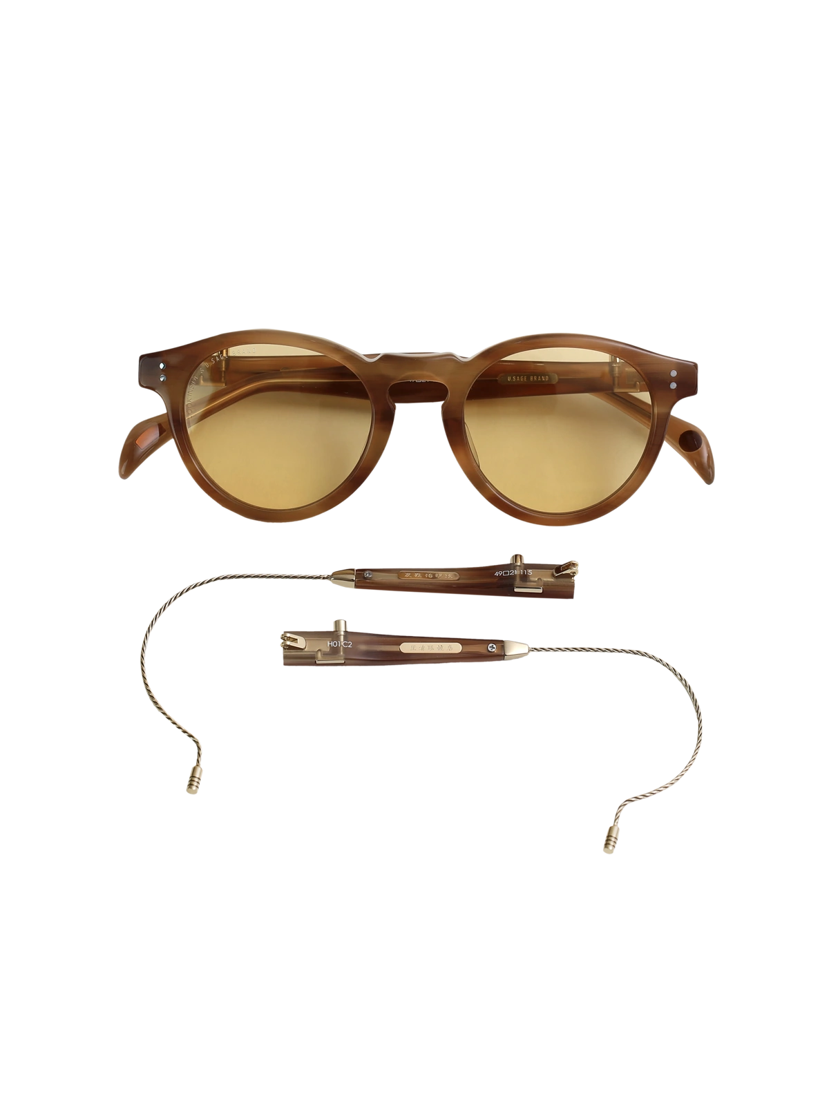 チタン製交換可能テンプルのサングラス