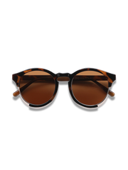 トータスシェル色フレームのハーフリムヴィンテージ手作りサングラス