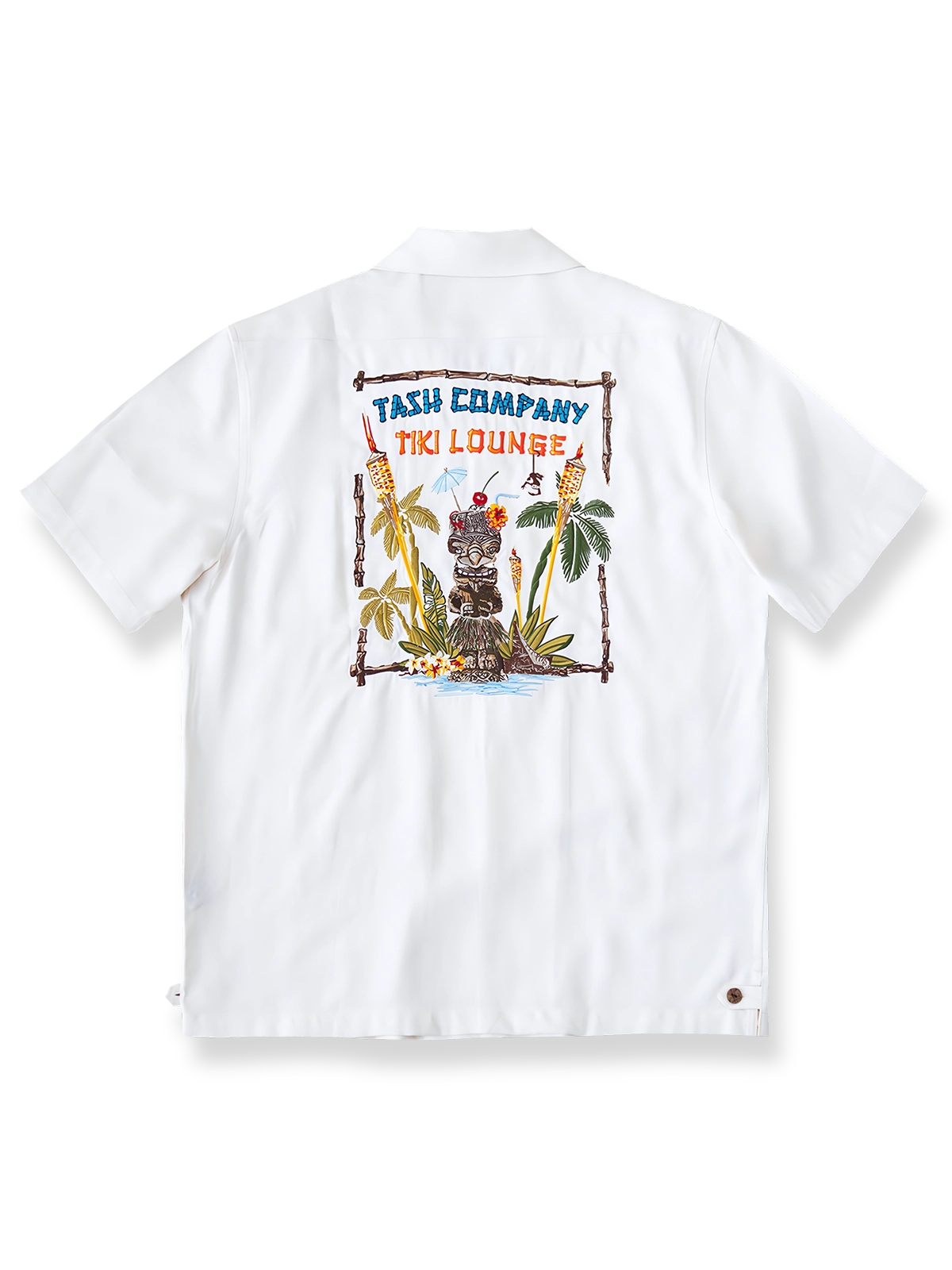 トーテム刺繍入りクラシックボウリングシャツ