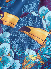 トゥーカンフローラルオープンカラーシャツ