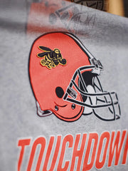 TOUCHDOWN フットボールヘルメット刺繍長袖Tシャツ