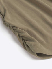 詳細画像: Tシャツのサイドギャザーディテール図