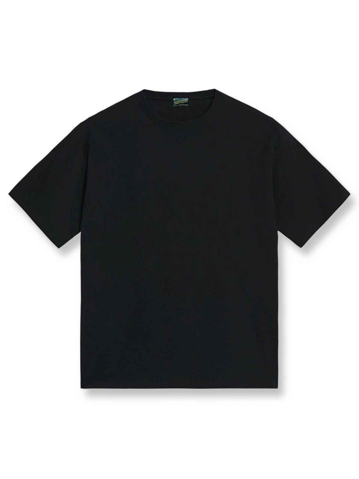 藍染古布三角旗クルーネック半袖Tシャツの正面展示