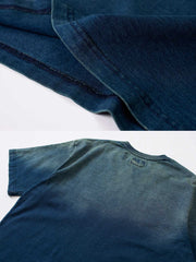 インディゴダイ刺し子アートTシャツ