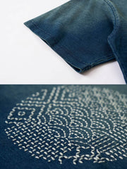 インディゴダイ刺し子アートTシャツ