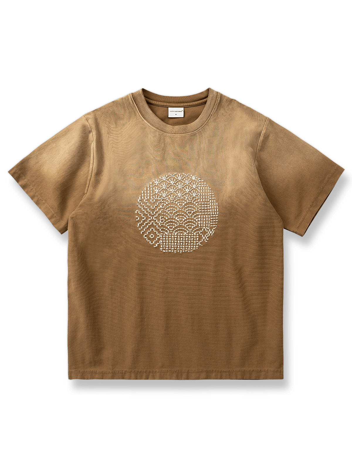 製品画像: インディゴダイ刺し子アートルーズフィットTシャツの全体展示画像