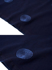 インディゴウォッシュ刺し子エンブロイダリーTシャツ