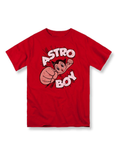 『鉄腕アトム』カートゥーンプリントTシャツ正面図、力強いアトムのイメージ