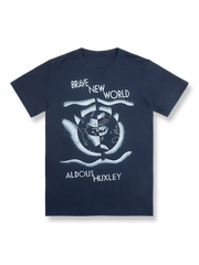 製品画像: アルドゥス・ハクスリー『すばらしい新世界』Tシャツ正面図