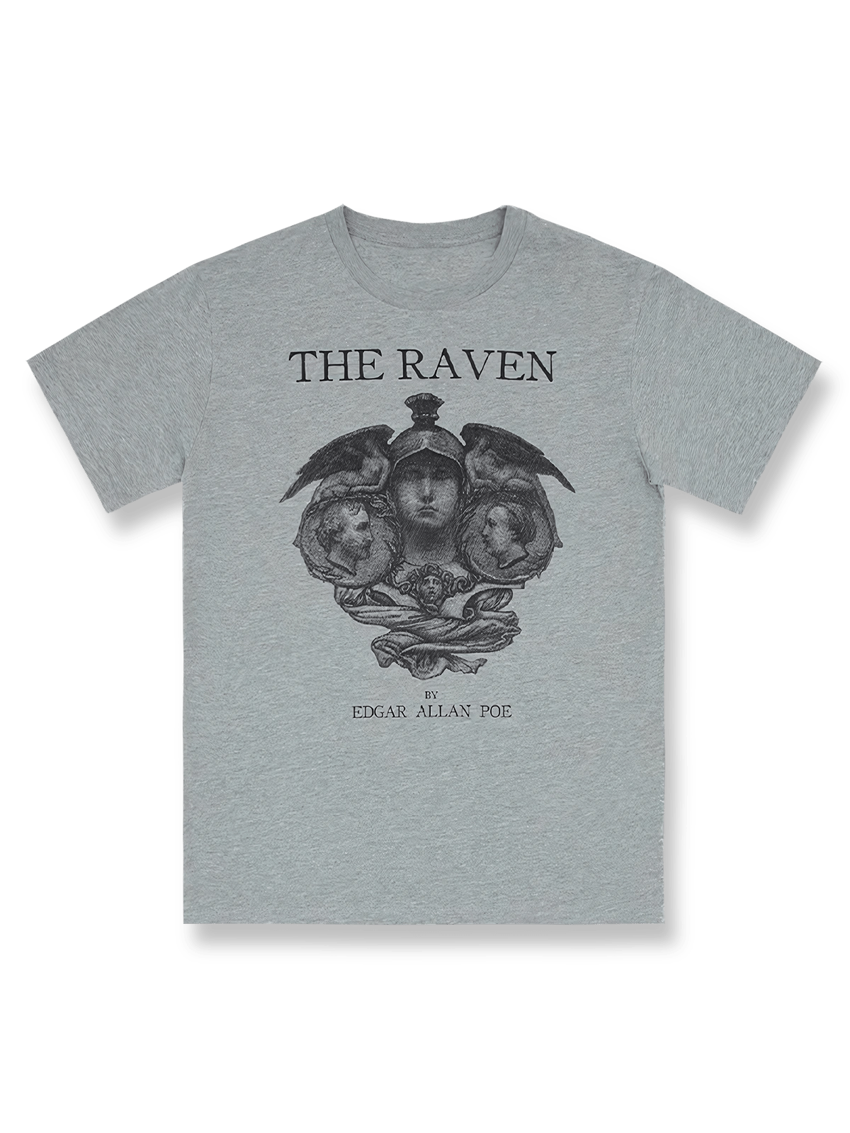 製品画像: エドガー・アラン・ポー『大鴉』Tシャツ正面図