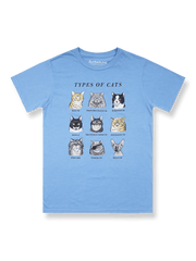 製品画像: ネコと犬の種類プリントTシャツの全体像