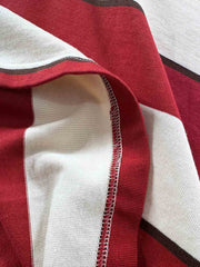 ストライプデザインと刺繍ディテール 詳細画像