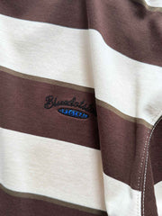 ストライプデザインと刺繍ディテール 詳細画像