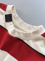 ストライプデザインと刺繍ディテール 詳細画像