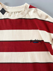 ストライプデザインと刺繍ディテール 詳細画像