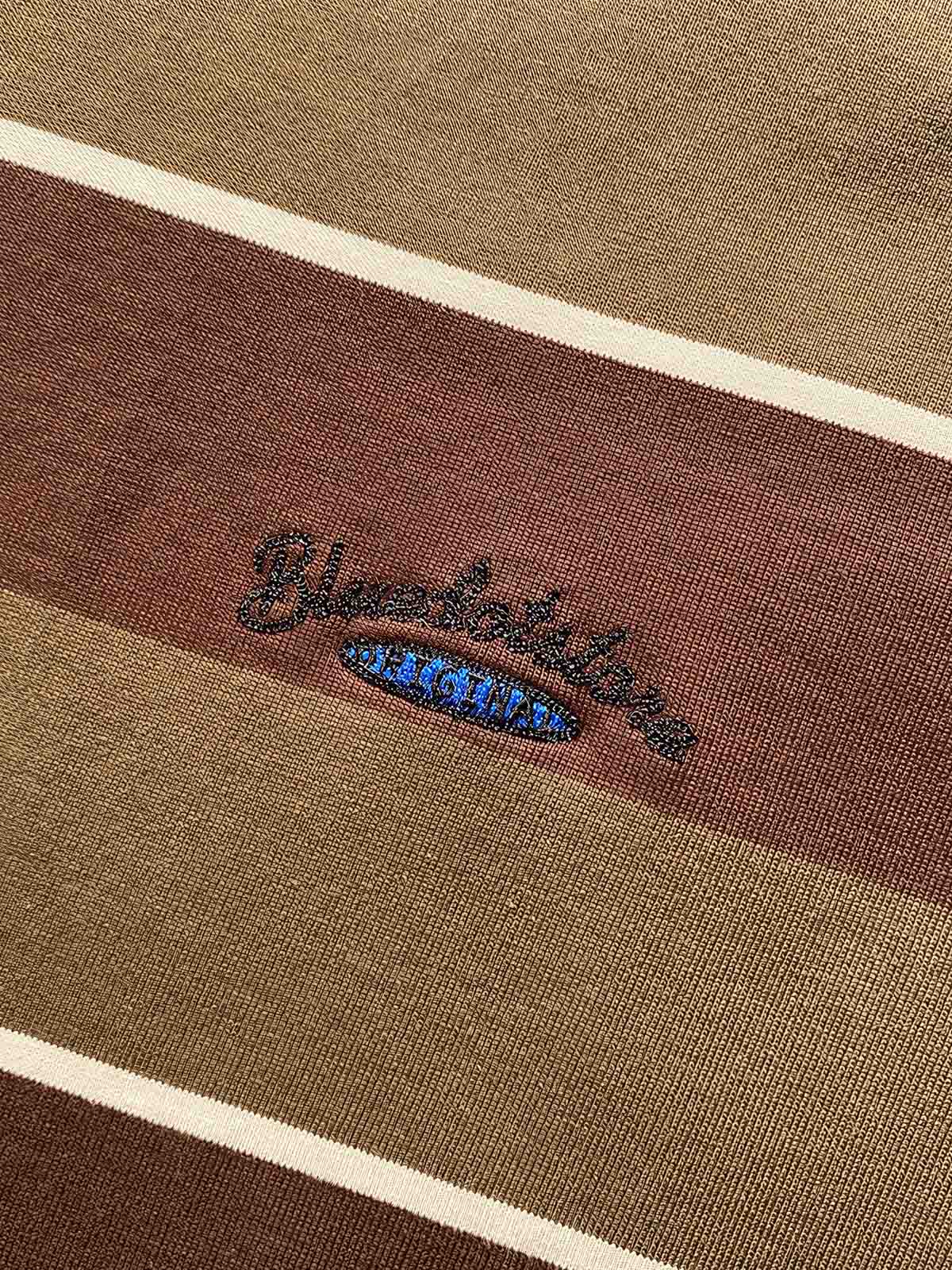 重磅純綿ストライプショートスリーブTシャツ詳細図