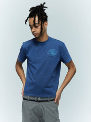 詳細画像:エンブレムプリント半袖Tシャツのディテール