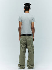 キー柄スリムフィット半袖Tシャツ