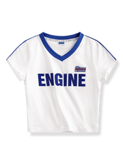 アメリカンベーシックコントラストカラーショートスリーブTシャツ正面展示