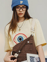 オフホワイト ホルスの目 刺繍Tシャツ