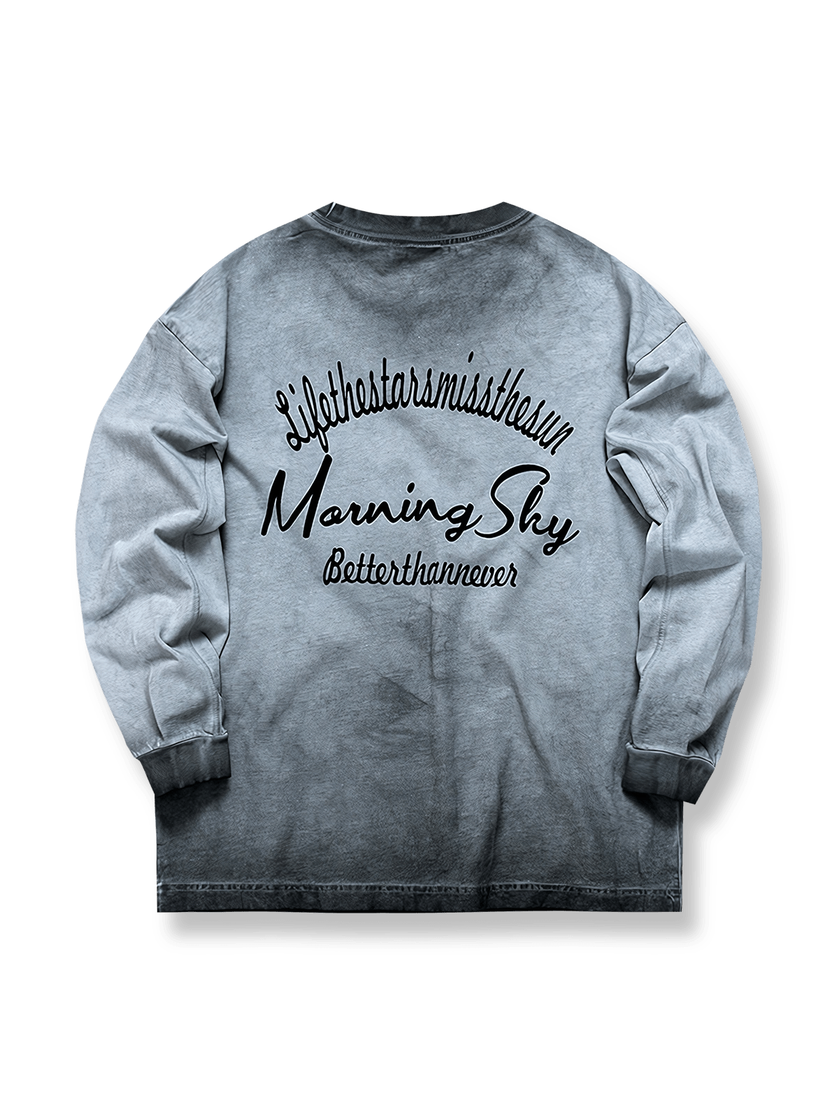 グラデーション アルファベットプリント長袖Tシャツ全体画像