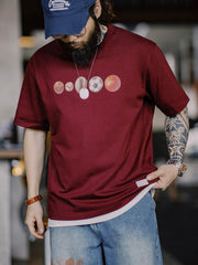 アメリカンヴィン テージボール エレメント デジタルプリントTシャツ