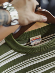 カラーブロックストライプ長袖Tシャツ