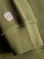 アイビースタイル ワッフル織り長袖Tシャツ