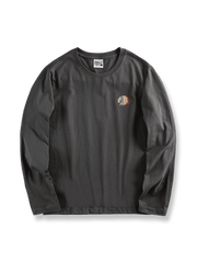 製品画像: インディアン刺繍が施されたコットンロングスリーブTシャツの全体像