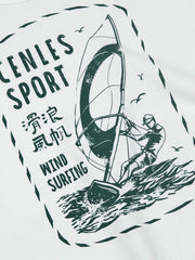 ウィンドサーフィンプリント半袖Tシャツ