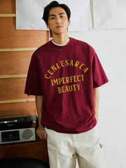 クラシックレトロ 文字プリント Tシャツ