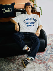 クラシックレトロ 文字プリント Tシャツ