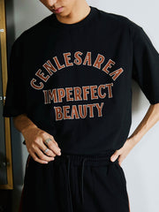 クラシックレトロ 文字プリント Tシャツ