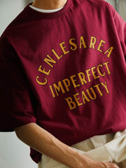 クラシックレトロ 文字プリント Tシャツ