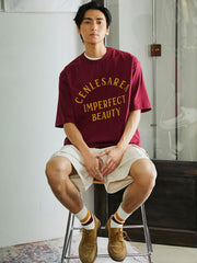 クラシックレトロ 文字プリント Tシャツ