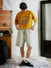 クラシックレトロ 文字プリント Tシャツ