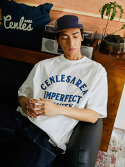 クラシックレトロ 文字プリント Tシャツ