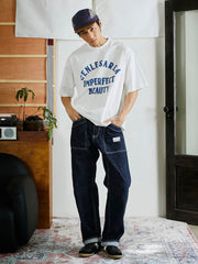 クラシックレトロ 文字プリント Tシャツ