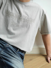 ウォッシュ スノーフレーク ヴィンテージ風 半袖Tシャツ