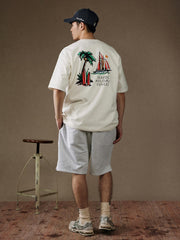 シーサイドホリデープリントTシャツ