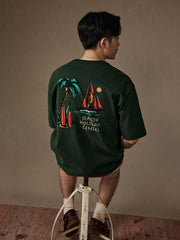 シーサイドホリデープリントTシャツ