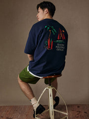 シーサイドホリデープリントTシャツ