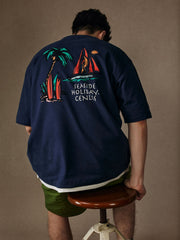 シーサイドホリデープリントTシャツ