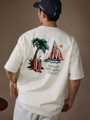 シーサイドホリデープリントTシャツ