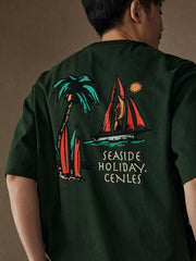 シーサイドホリデープリントTシャツ