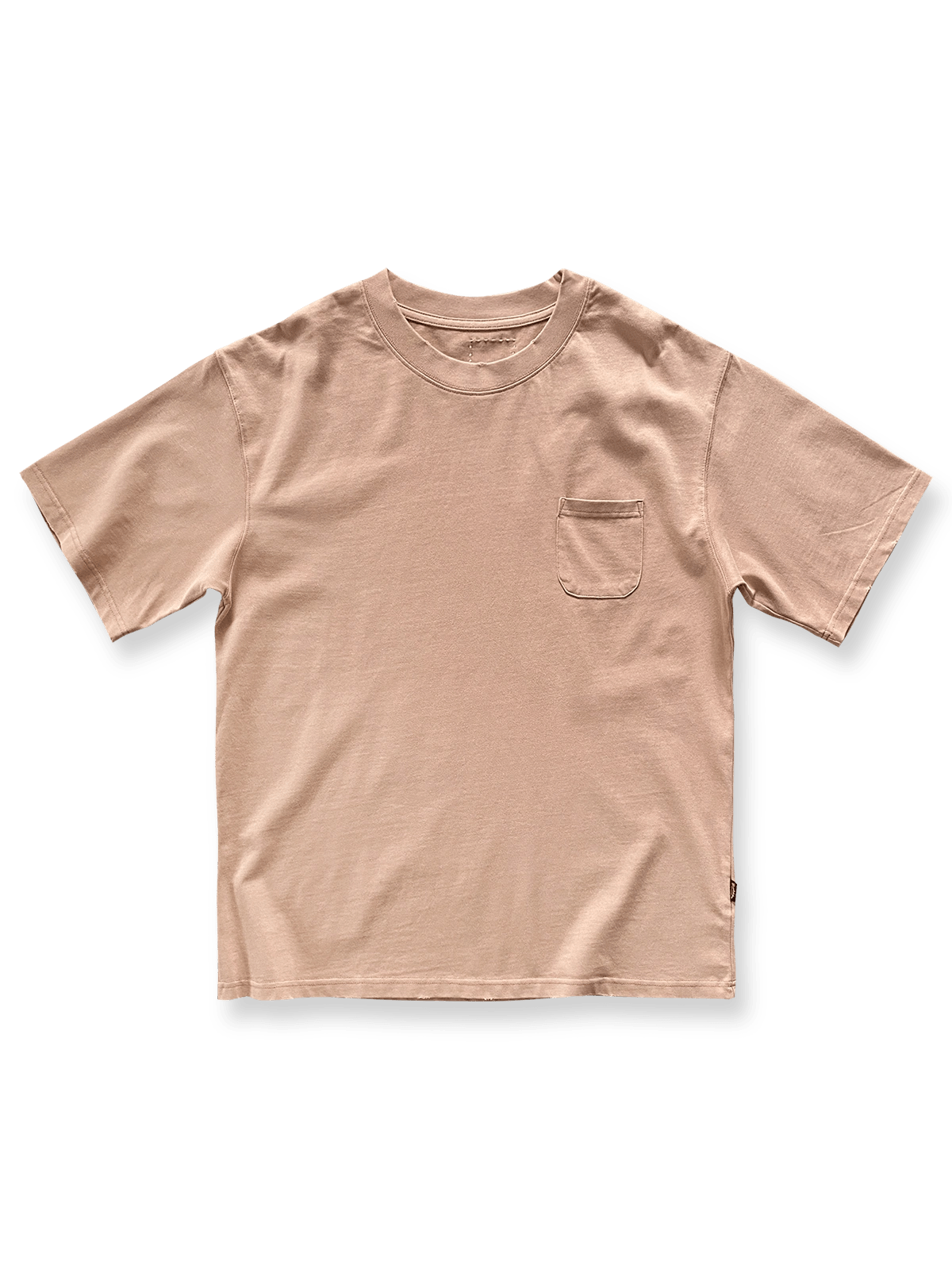 製品画像: 320gのヘビーウェイトコットンウォッシュポケット付きショートスリーブTシャツの全体像