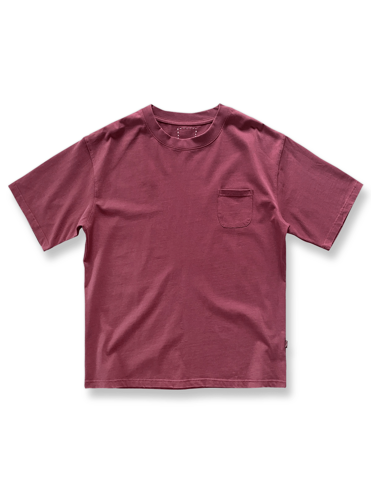 製品画像: 320gのヘビーウェイトコットンウォッシュポケット付きショートスリーブTシャツの全体像