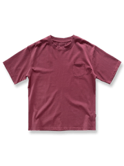 製品画像: 320gのヘビーウェイトコットンウォッシュポケット付きショートスリーブTシャツの全体像