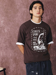 ウィンドサーフィンプリント半袖Tシャツ